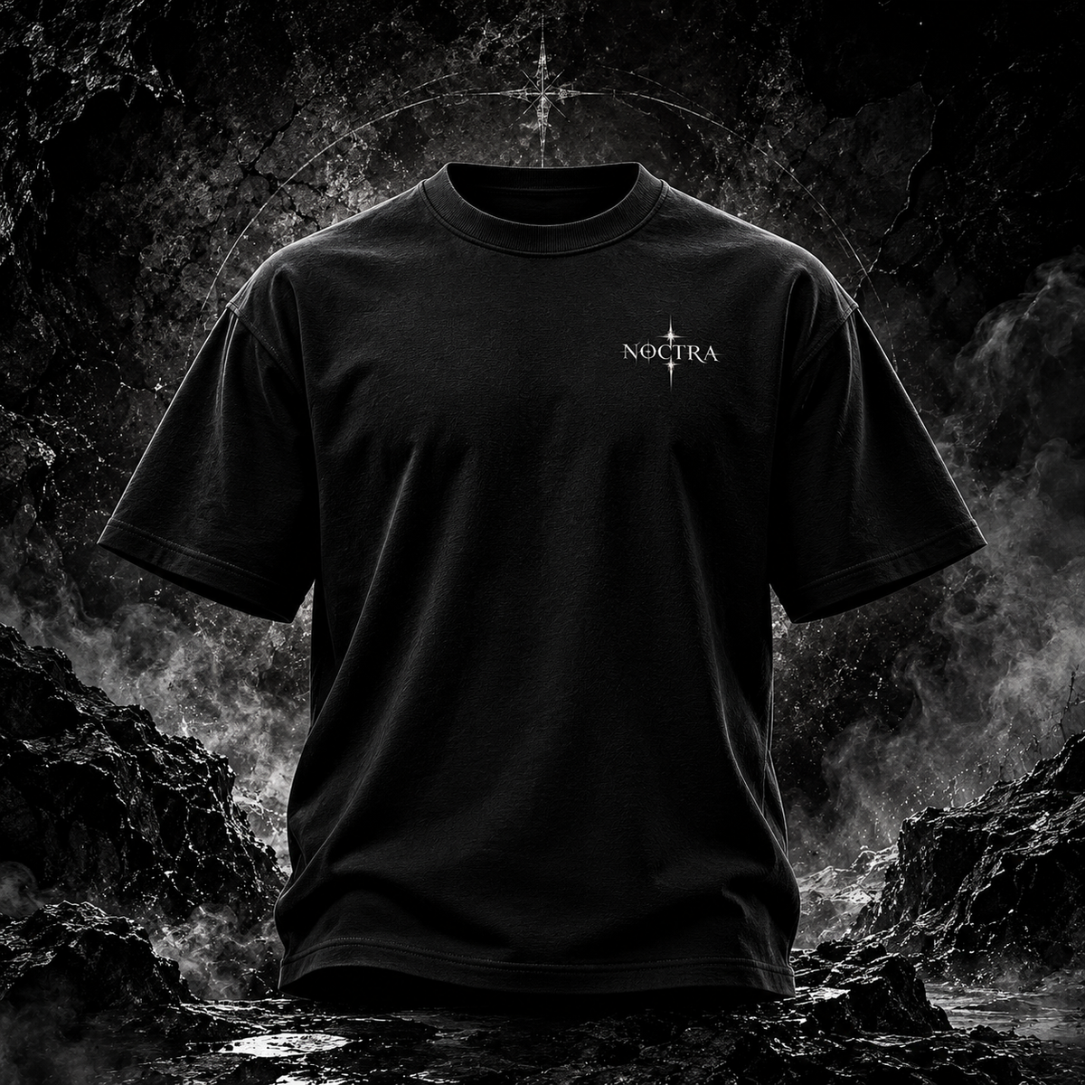 NOCTRA THE FALLEN — Heavyweight Oversized Graphic Tee